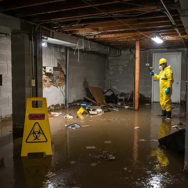 Flooded Basement Electrical Hazard in Gilmer County, WV Property