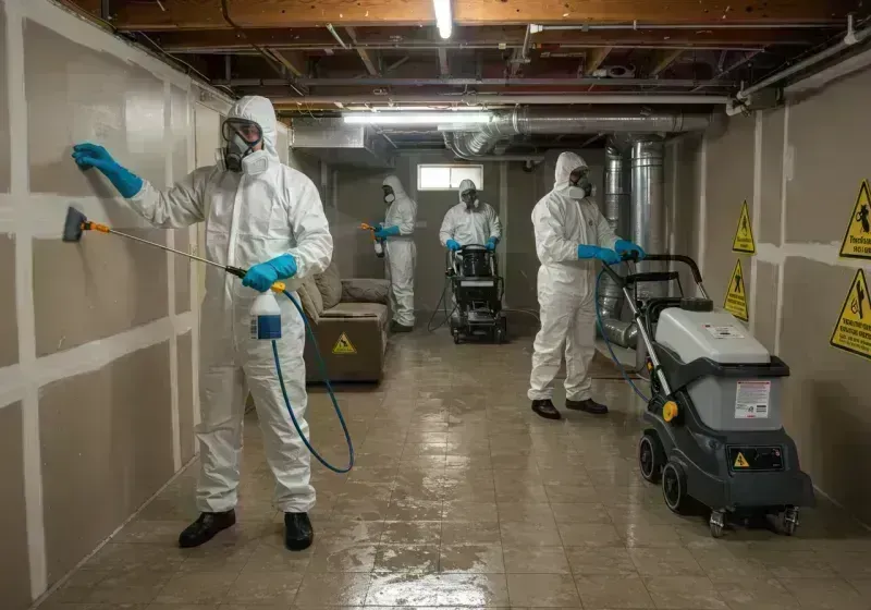 Basement Moisture Removal and Structural Drying process in Gilmer County, WV